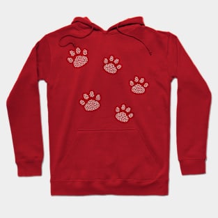 Paw of Hearts pattern Hoodie